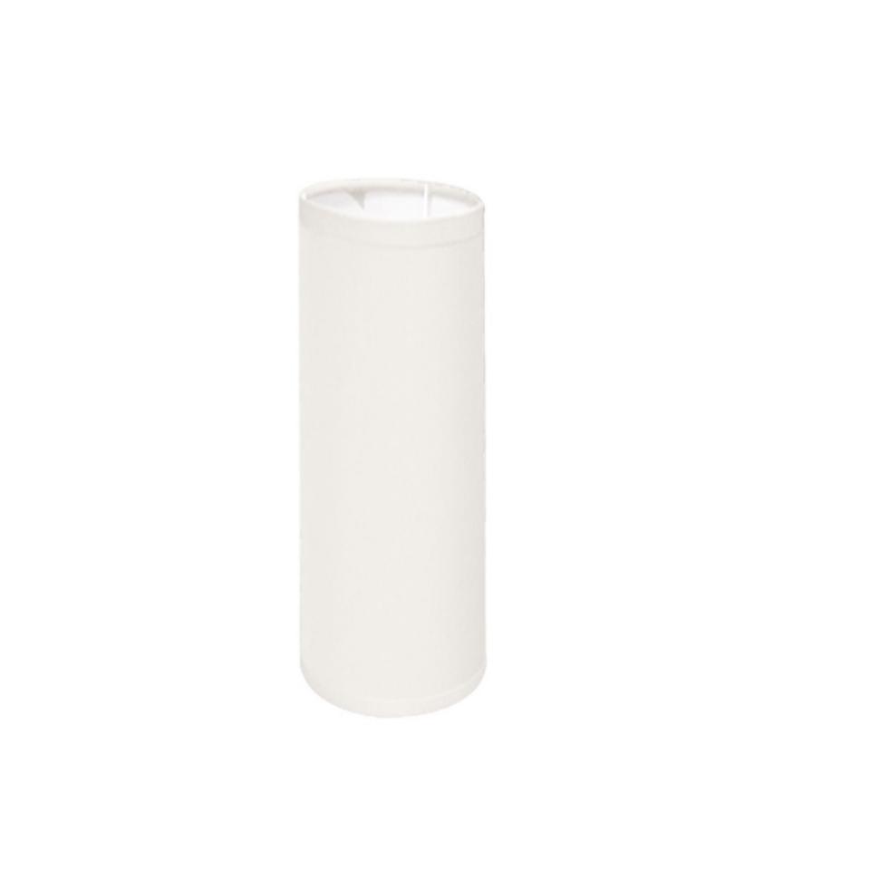Abat-jour en tissu blanc (D.10xH.25cm)