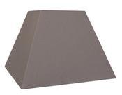 Abat jour carré en coton toiline Loft Brun taupe 32cm Abat jour carré en coton toiline