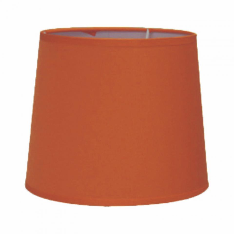 Abat-jour en tissu orange (D.18xH.15cm)