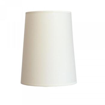 Abat-jour conique en tissu ivoire H25cm Blanc