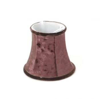 Abat-jour Pagode en velours brun - Pralina
