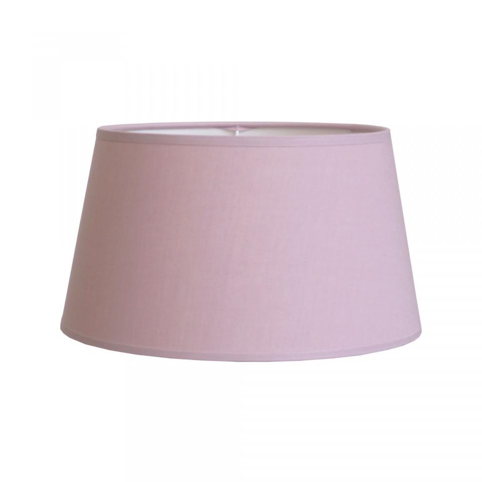 Abat-jour forme tambour en tissu coloris guimauve