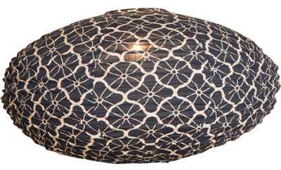 Suspension ovale 60cm Lotus indigo