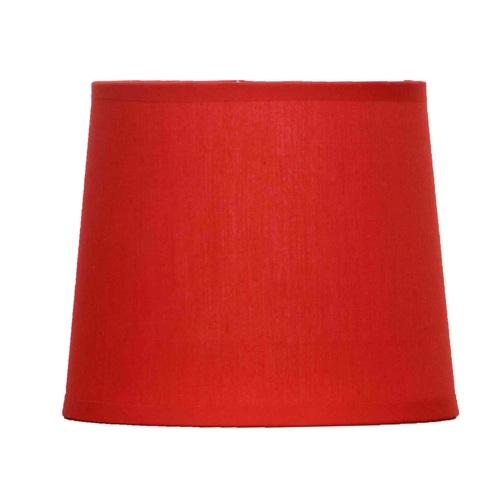 Abat-jour en tissu rouge vermillon (D.18xH.15cm)