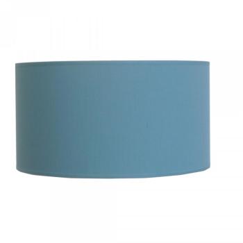 Abat-jour cylindrique en tissu bleu D30cm Bleu