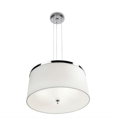 Suspension lumineuse abat-jour Leila - Chrome