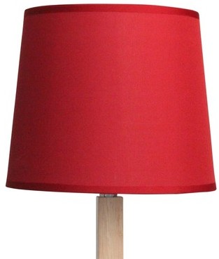 Abat-jour rouge (D.18xH.15cm)