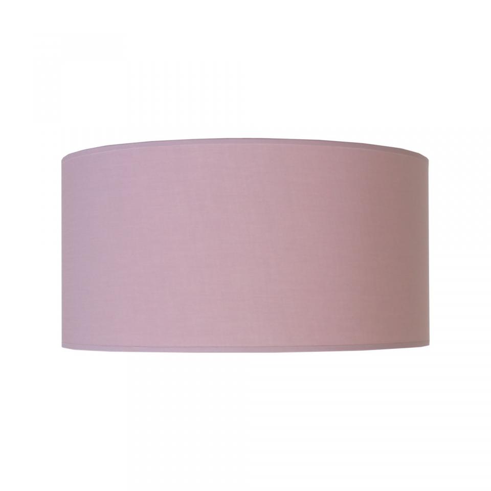 Abat-jour cylindrique en tissu coloris guimauve D3