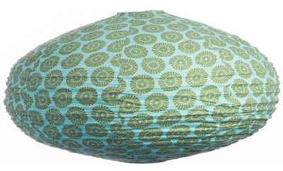 Suspension ovale 80cm Oki Flower aqua olive Suspension ovale 80cm Oki
