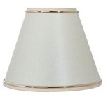Abat jour en tissu velin naturel avec jonc or 50cm