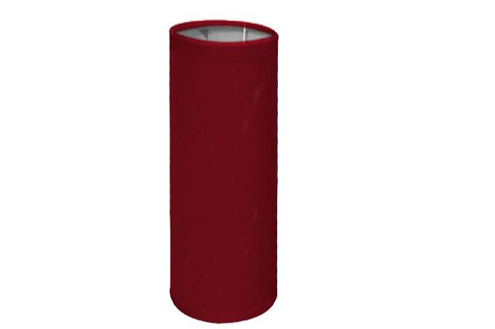 Abat-jour en tissu rouge (D.15xH.30cm)
