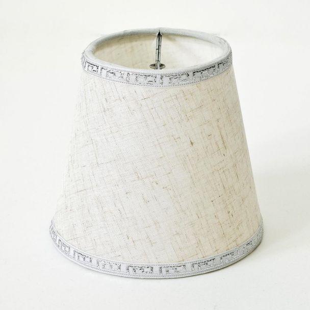 Abat-jour lin couleur beige brillant - Léo - EN SO