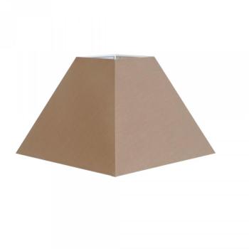 Abat-jour carré trapèze en tissu taupe 25x25cm Bei