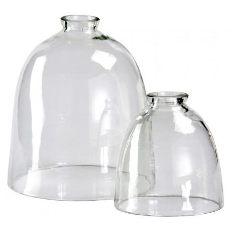 Abat-jour en verre souffle blanc transparent ou gr