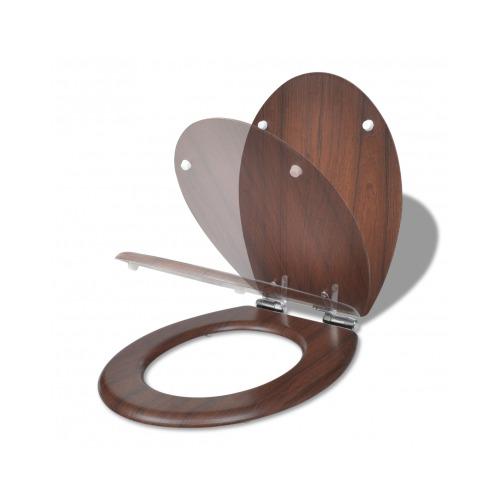 VidaXL Abattant WC à fermeture amortie couleur bois VidaXL Abattant WC à fermeture