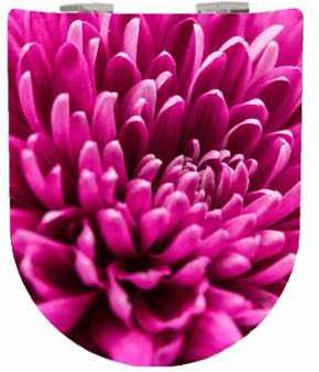 Abattant WC OLFA Bormes rose fleuri déclipsable NF Abattant WC OLFA Bormes rose