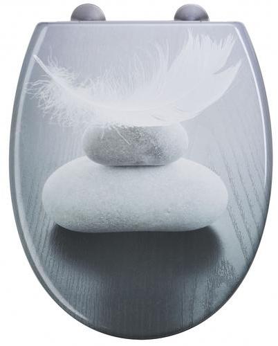 Abattant wc Plume gris PLANETE BAIN - Spécialiste salle Abattant wc Plume gris PLANETE