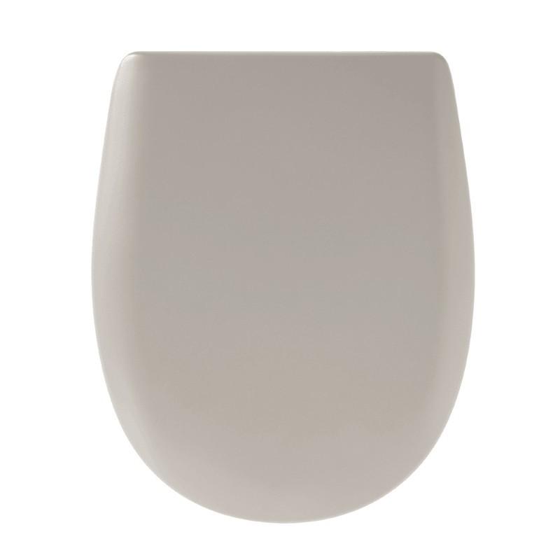 Abattant WC gris Perle mat déclipsable en bois réticulé Abattant WC gris Perle mat