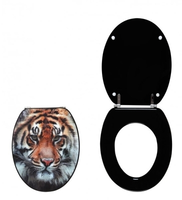 Abattant wc Tête de Tigre Multicolore PLANETE BAIN Abattant wc Tête de Tigre