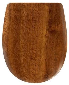 Abattant WC décoration bois Chêne Rustique mat déclipsable Abattant WC décoration bois