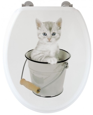 Abattant WC chaton Blanc PLANETE BAIN - Spécialiste Abattant WC chaton Blanc PLANETE
