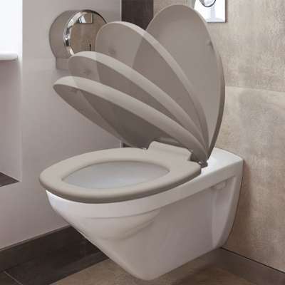 Abattant WC taupe avec frein de chute intégré Abattant WC taupe avec frein