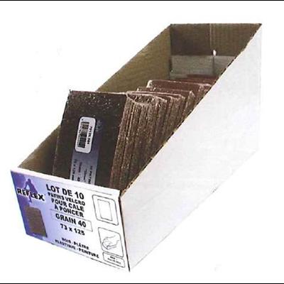 Lot de 10 patins velcro longueur 73 mm hauteur 125 Lot de 10 patins velcro longueur