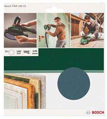 5 disques abrasifs Ø 180 mm G120 Bosch grand publi
