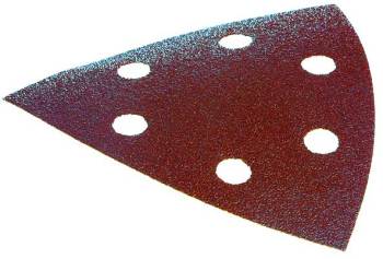 Feuille abrasive trianglulaire 94 mm 6 trous paquet Feuille abrasive trianglulaire