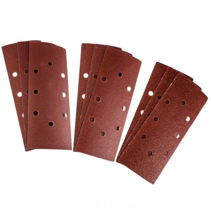 Abrasif pour ponceuse rectangulaire en lot de 9