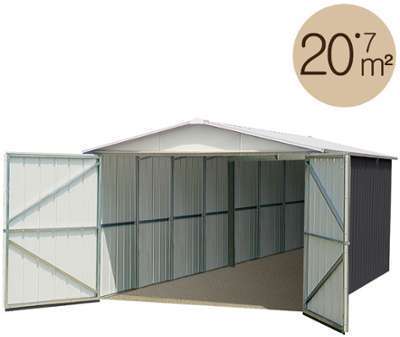 Garage métal coloris anthracite 20 72 m2 Yardmaster Garage métal coloris anthracite