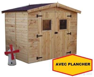 Abri de jardin bois 2.40x1.60m avec plancher 5.04m