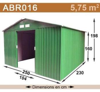 Promo - Abri de jardin métal 5 75 m2 kit d ancrage Promo - Abri de jardin métal