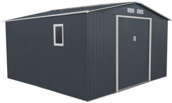 Abri de jardin métal 10 85m PLUS anthracite kit d ancrage Abri de jardin métal 10 85m