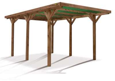 Carport Coloré Marron 304 x 512 cm H 233 cm