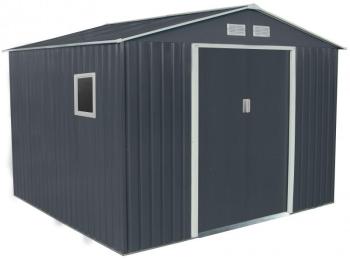 Abri de jardin métal 7 06m PLUS anthracite kit d ancrage Abri de jardin métal 7 06m