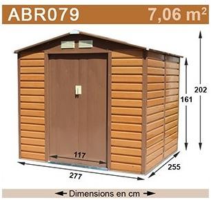 Promo - Abri de jardin métal aspect bois 6 54 m2 kit Promo - Abri de jardin métal