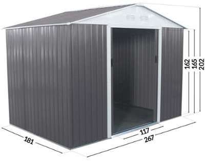 Abri jardin métal Dallas - 5,29 M² - HABITAT ET J
