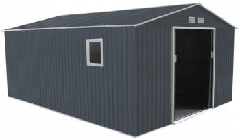 Abri de jardin métal 15 16m PLUS anthracite kit d ancrage Abri de jardin métal 15 16m