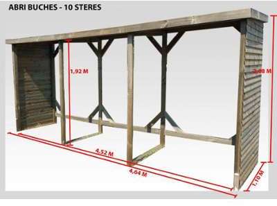 Abri range buches 10 stères