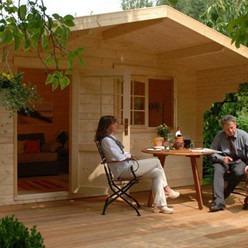 Abri en bois brut - Honey - Porte simple - 7 01 m - Abri en bois brut - Honey
