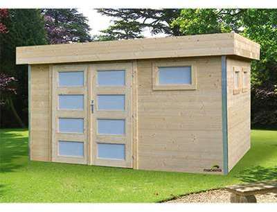 Abri de jardin en pin massif à emboiter 3 5x3m - COMFY Abri de jardin en pin massif