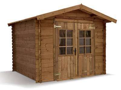 Abri de jardin Madeira Monda pin traité autoclave emboité Abri de jardin Madeira Monda