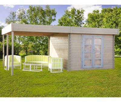 Chalet contemporain en bois avec pergola 7,73m² {C