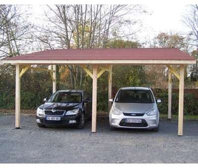 Carport monopente avec couverture bardeau bitumé e