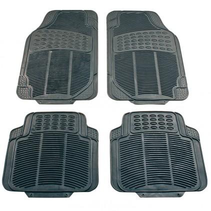 Tapis de voiture caoutchouc prédécoupés - Lot de 4
