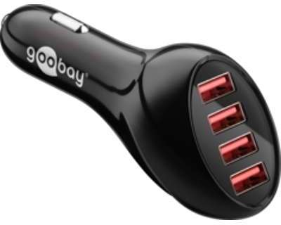 Chargeur 4x USB pour allume-cigare 12V 24V Goobay Chargeur 4x USB pour allume-cigare