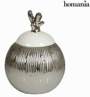 Boîte avec couvercle blanc argent by Homania