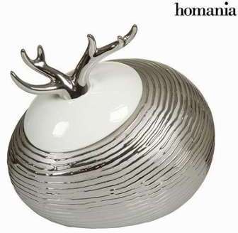 Boîte avec couvercle blanc argent by Homania