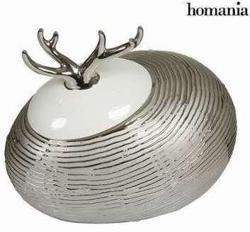 Boîte avec couvercle blanc argent by Homania